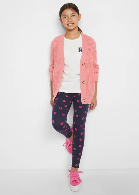 Meisjes legging met biologisch katoen (set van 2), bonprix