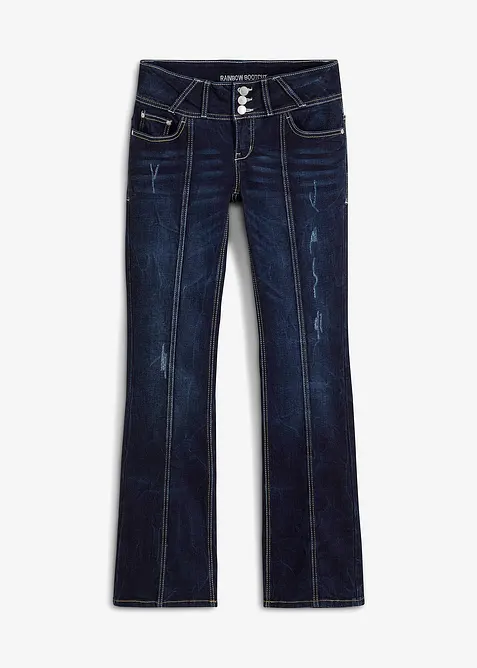 Bootcut jeans mid waist, stretch, bonprix