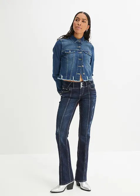 Bootcut jeans mid waist, stretch, bonprix
