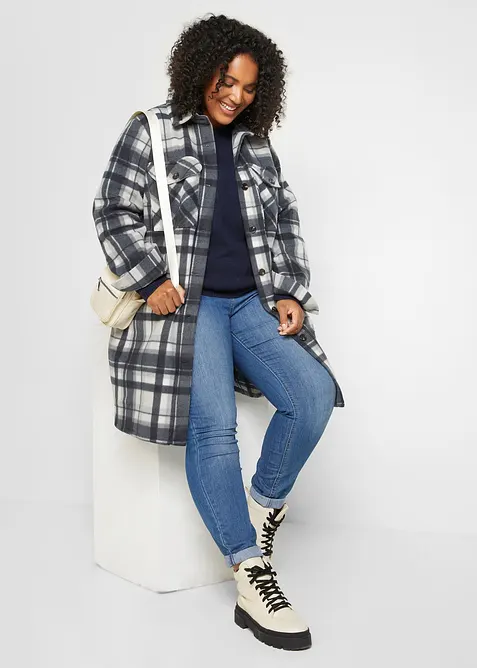 Gebreide trui met ronde hals, bonprix