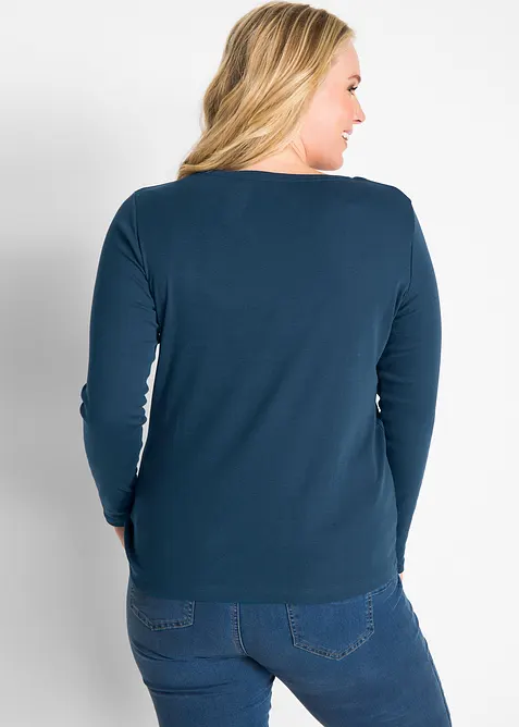 Katoenen longsleeve met ronde hals, bonprix