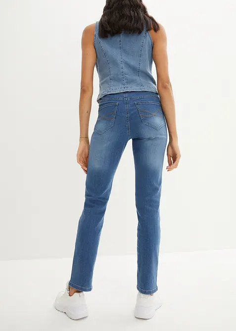 Stretch jeans mid waist, straight, bonprix