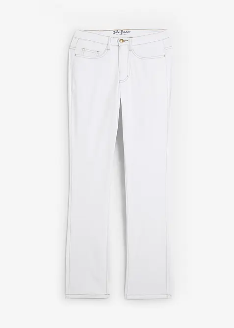 Stretch jeans mid waist, straight, bonprix