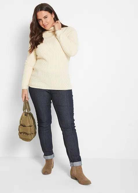 Skinny stretch jeans mid waist, bonprix