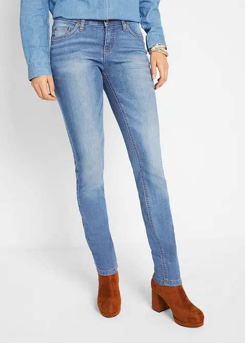 Skinny stretch jeans mid waist, bonprix