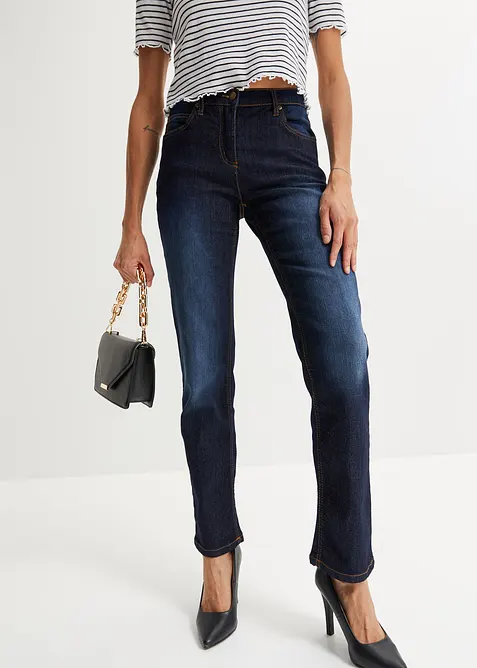 Straight jeans mid waist, stretch, bonprix