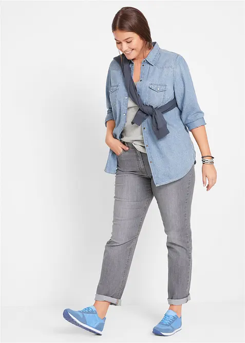 Straight jeans mid waist, stretch, bonprix