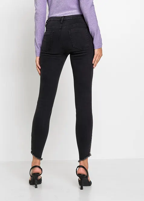 Skinny stretch jeans, mid waist, bonprix