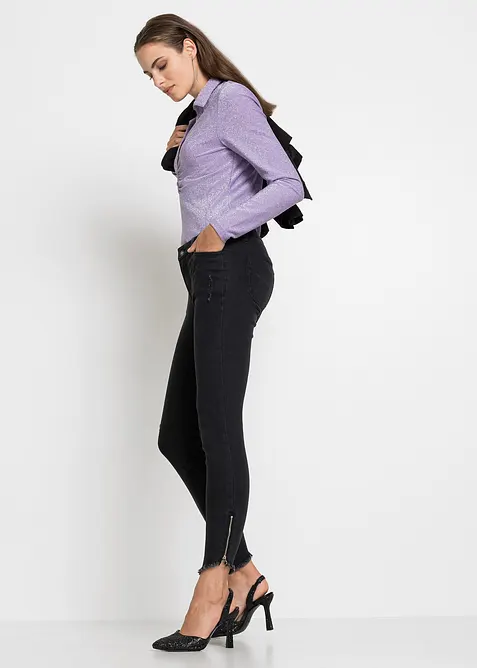 Skinny stretch jeans, mid waist, bonprix