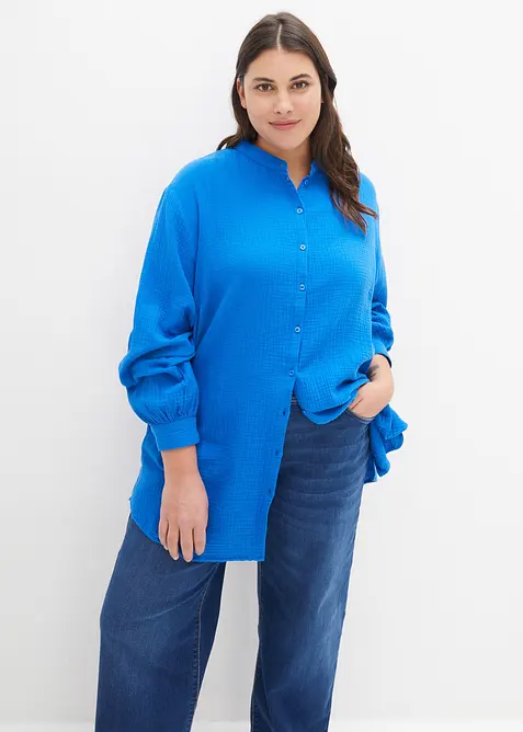 Lange blouse van luchtige mousseline, bonprix