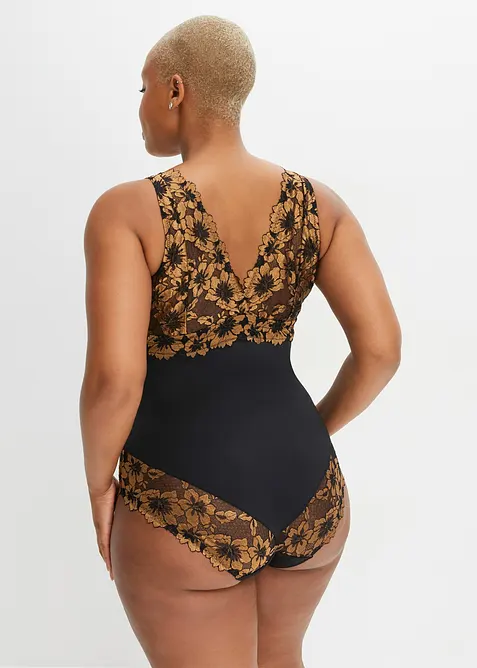 Body van gebloemd kant zonder beugels, bonprix