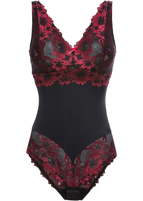 Body van gebloemd kant zonder beugels, bonprix