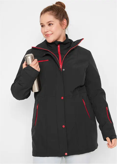 Lange stretch softshell jack, waterafstotend, bonprix
