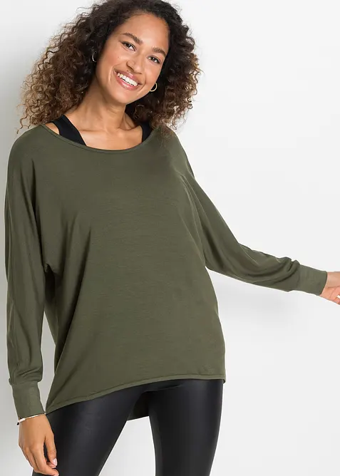 Longshirt en top in een viscosemix, bonprix