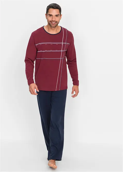 Pyjama met katoen en lange mouwen, bonprix