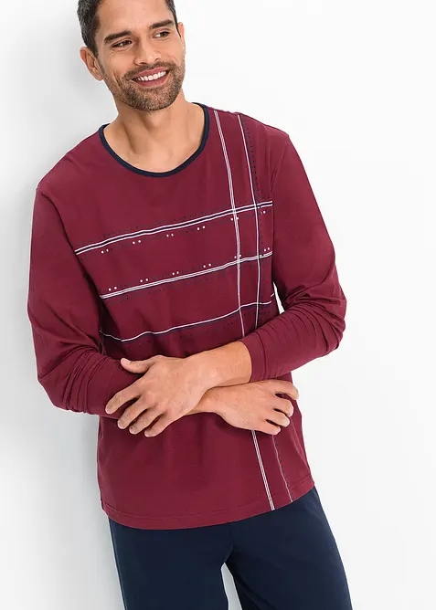 Pyjama met katoen en lange mouwen, bonprix