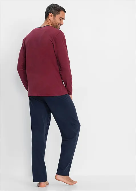 Pyjama met katoen en lange mouwen, bonprix