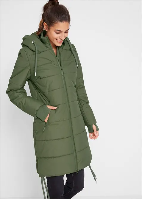 Lange, gewatteerde outdoor jas, waterafstotend, bonprix