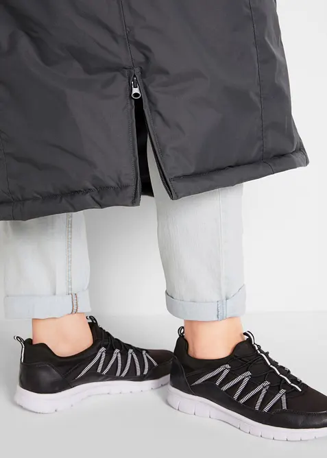 Lange outdoor jas met imitatiebont, waterdicht, bonprix