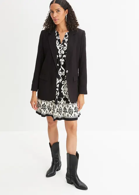 Gedessineerde tuniekjurk van soepele viscose, bonprix