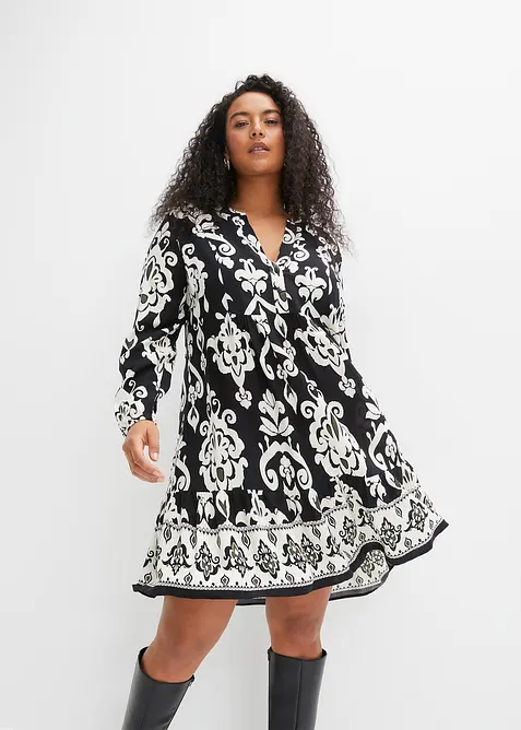 Gedessineerde tuniekjurk van soepele viscose, bonprix