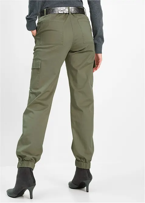 Cargo broek met stretch van katoen, bonprix