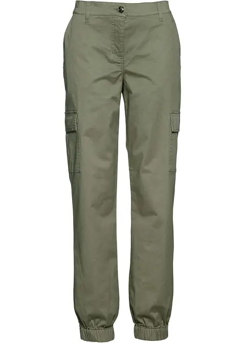 Cargo broek met stretch van katoen, bonprix