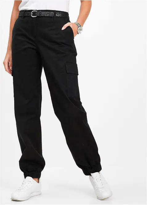 Cargo broek met stretch van katoen, bonprix
