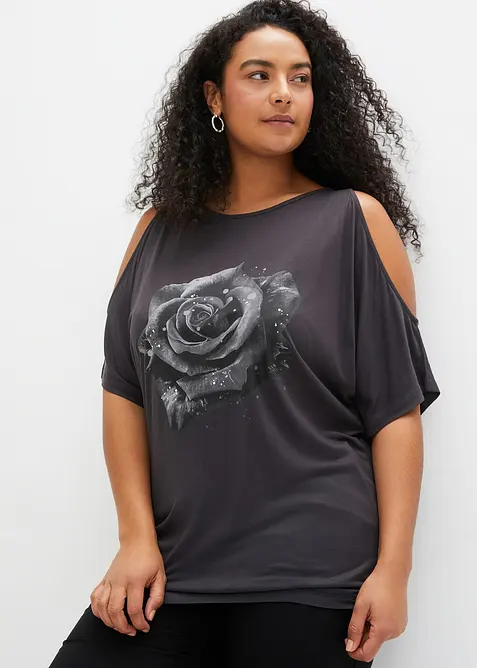 Cold shoulder shirt van viscose, bonprix