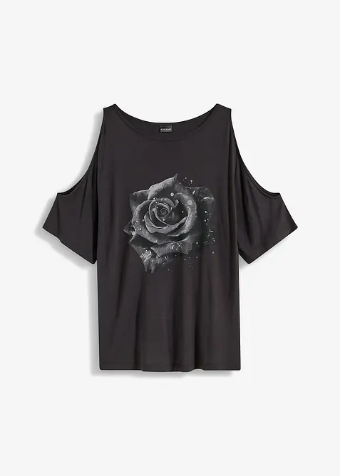 Cold shoulder shirt van viscose, bonprix