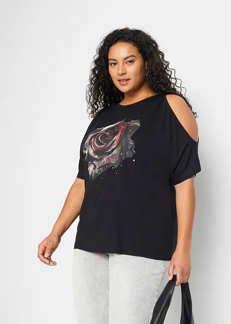 Cold shoulder shirt van viscose, bonprix