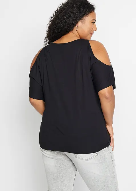 Cold shoulder shirt van viscose, bonprix