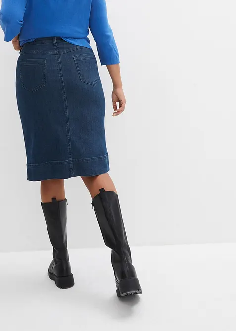 Spijkerrok met sierknopen, bonprix