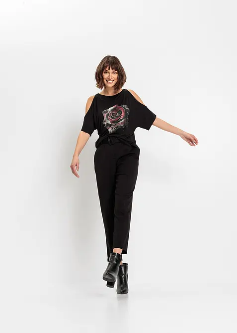 Cold shoulder shirt van viscose, bonprix