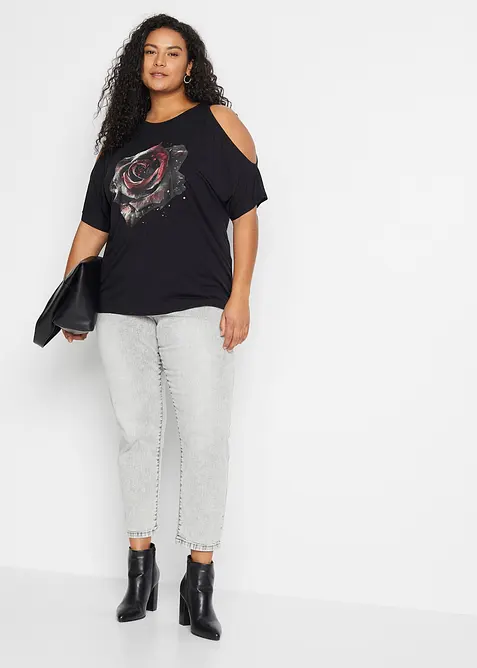 Cold shoulder shirt van viscose, bonprix