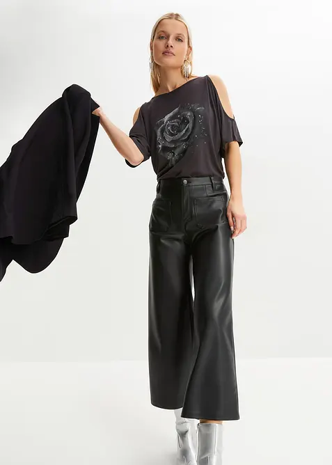 Cold shoulder shirt van viscose, bonprix