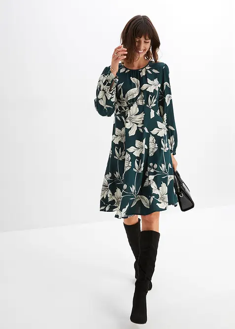 Soepelvallende jurk van viscose, bonprix