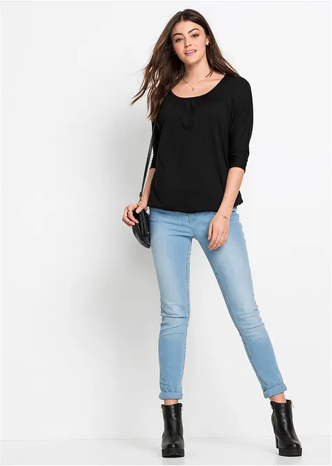Oversized shirt in een viscosemix, bonprix