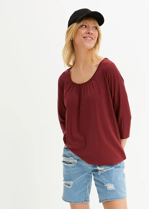 Oversized shirt in een viscosemix, bonprix