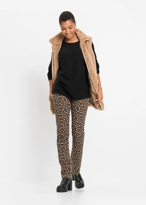 Geribde oversized trui in een viscosemix, bonprix