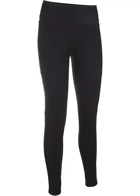 Ultrazachte sportlegging met zakken opzij, cropped, bonprix