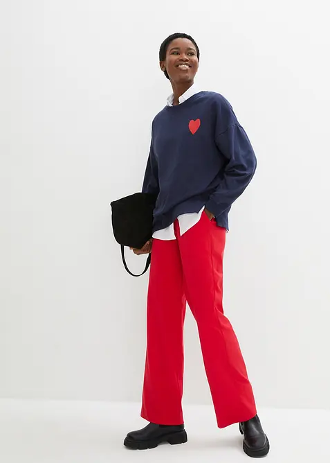 Oversized sweater van biologisch katoen, bonprix