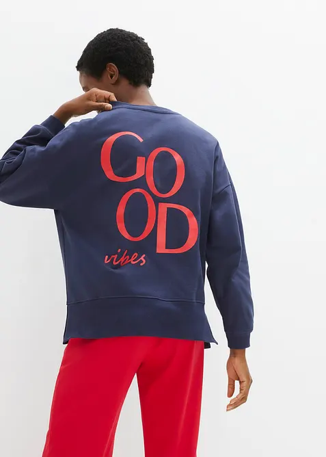 Oversized sweater van biologisch katoen, bonprix