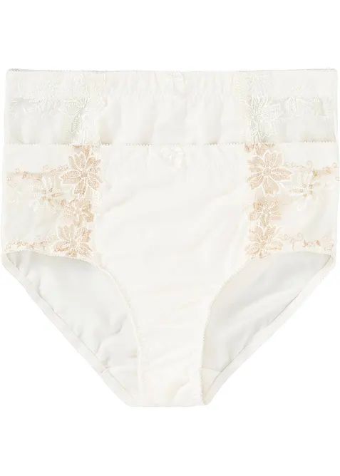 Corrigerende slip met borduursel (set van 2), bonprix