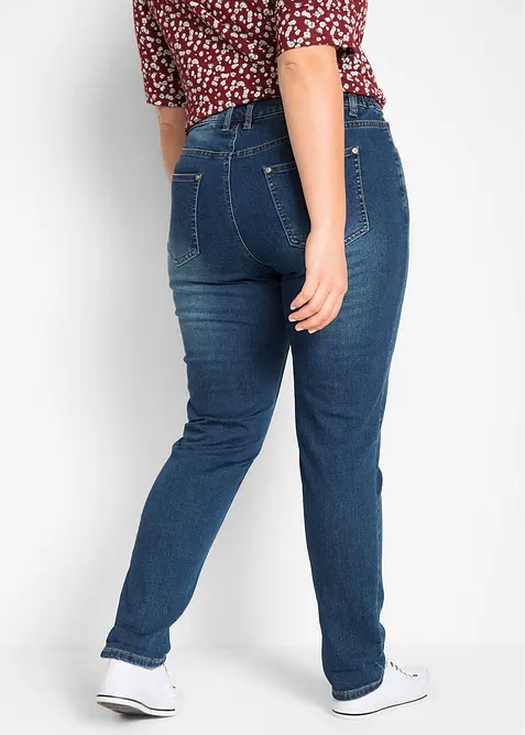 Stretch boyfriend jeans, mid waist, bonprix