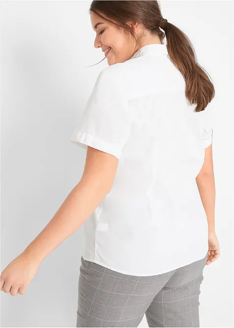 Stretch blouse van een katoenmix met korte mouwen, bonprix