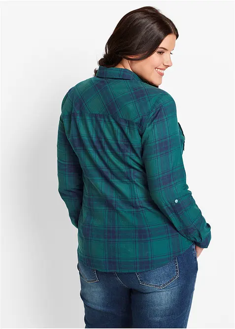 Geruite overhemblouse van katoen, bonprix