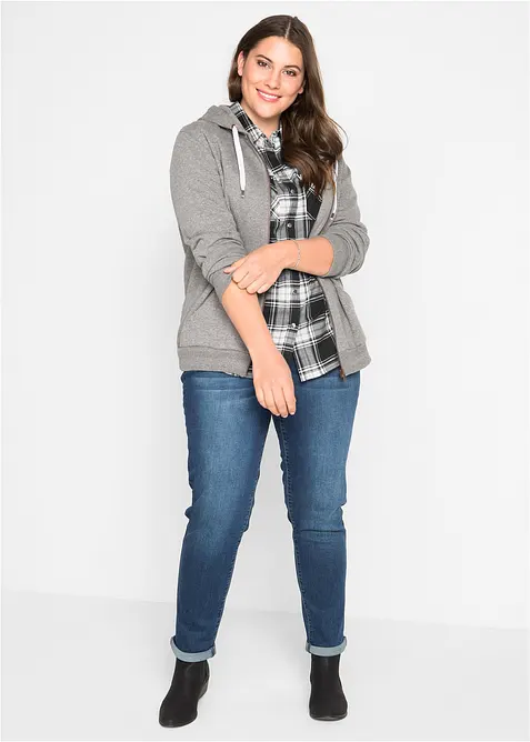 Geruite overhemblouse van katoen, bonprix