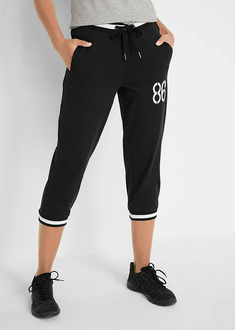 3/4 joggingbroek in een katoen-wolmix, bonprix
