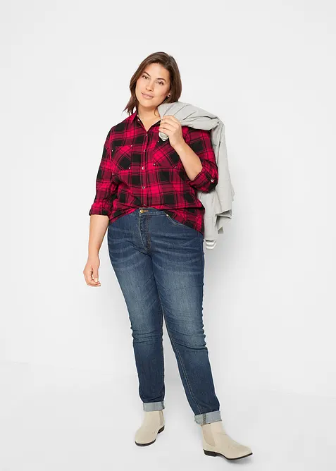 Geruite overhemblouse van katoen, bonprix